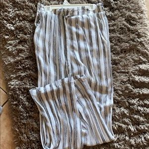 White Striped Xhilaration Palazzo Pants